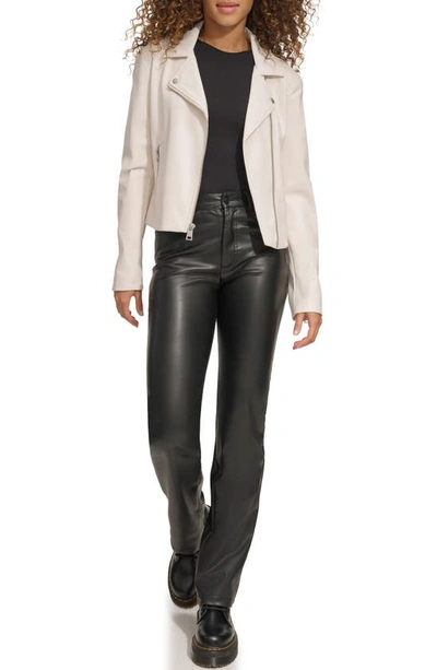 Levi's® Shrunken Faux Leather Moto Jacket In Oyster