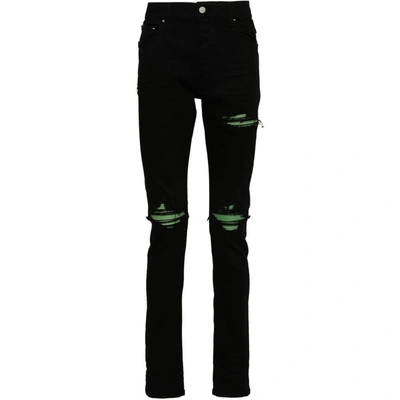 Shop Amiri Jeans In Black/green