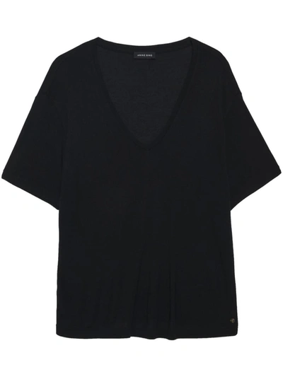 Shop Anine Bing Vale T-shirt Clothing In Black