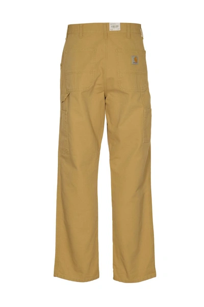 Shop Carhartt Wip Trousers In Bourbon Aged Canvas