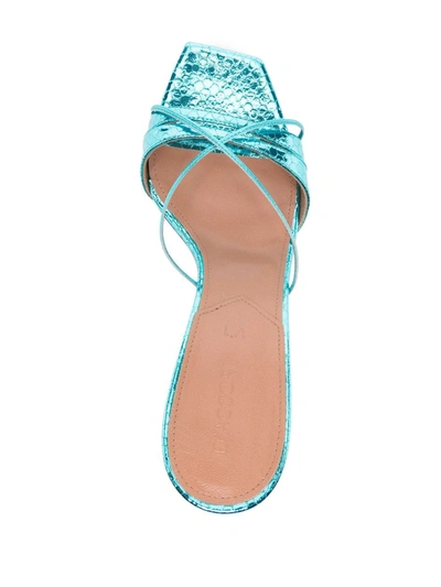 D’accori Lust Mule High Heels In Chameleon Blue