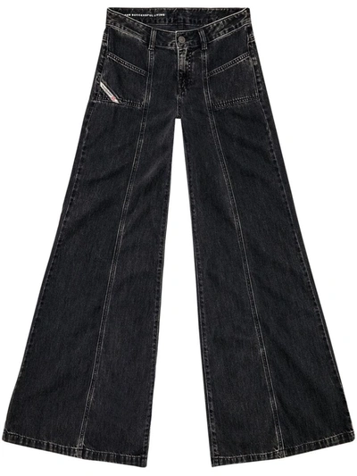 Diesel D-akii 068hn Flared Bootcut Jeans In 02