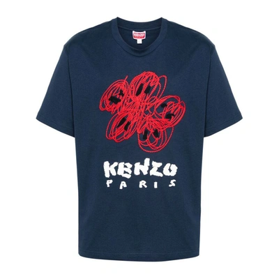 Shop Kenzo T-shirts In Blue