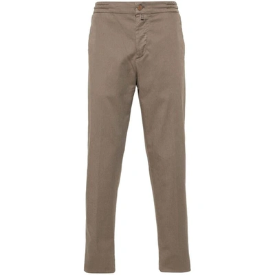 Shop Kiton Pants In Brown