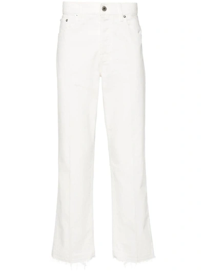 Shop Lanvin Straight 5 Pocket Trousers Clothing In 01 Optic White