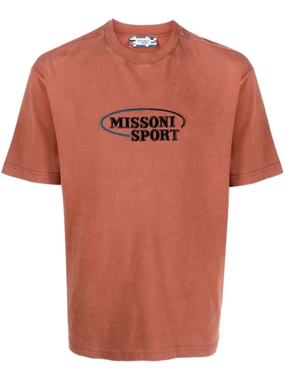 Shop Missoni Short Sleeve T-shirt Clothing In S80b7 Rust Brown