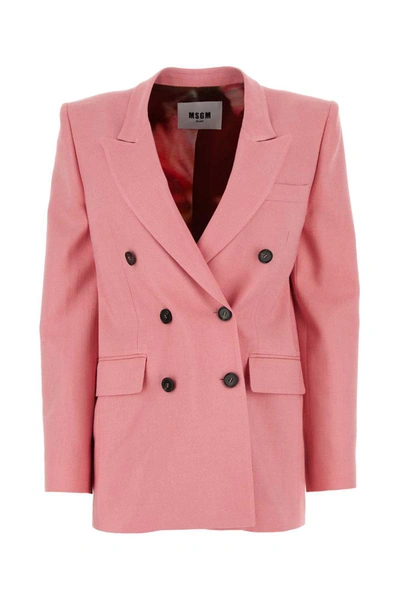 Shop Msgm Jackets And Vests In Pink