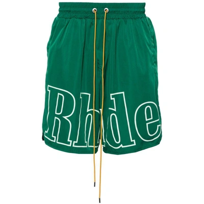 Shop Rhude Shorts In Green