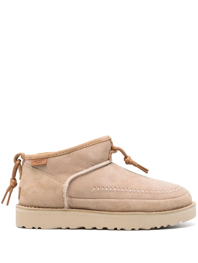 Shop Ugg Unisex Ultra Mini Crafted Regenerate Shoes In Nude & Neutrals
