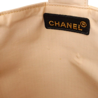 Pre-owned Chanel Chocolate Bar Beige Synthetic Tote Bag ()