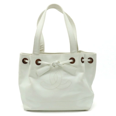 Pre-owned Chanel White Leather Tote Bag ()