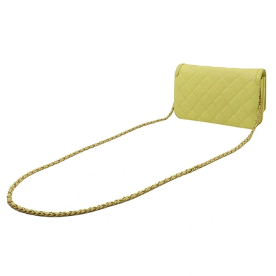 Pre-owned Chanel Yellow Leather Shoulder Bag ()