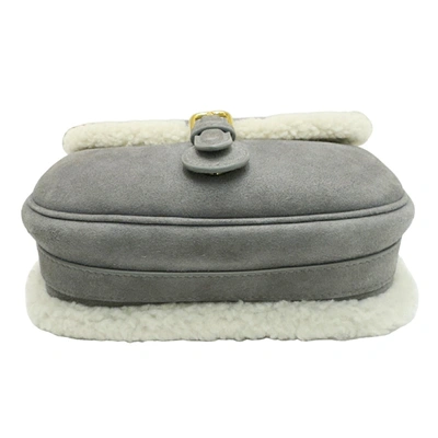 Shop Dior Bobby Medium Grey Wool Shopper Bag ()