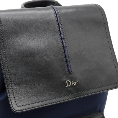 Shop Dior Motion Navy Synthetic Backpack Bag ()