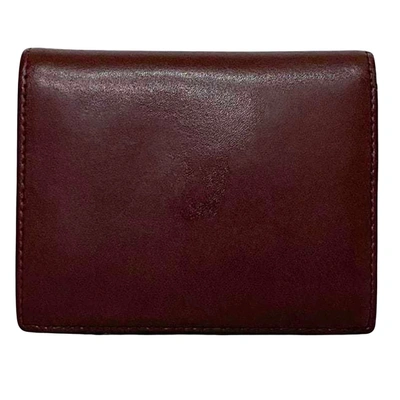 Shop Fendi Burgundy Leather Wallet  ()