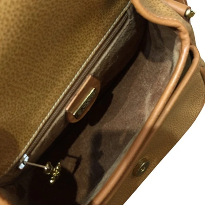 Shop Gucci Camel Leather Shoulder Bag ()
