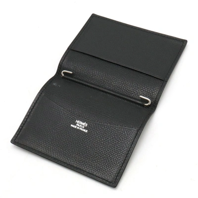 Shop Hermes Hermès Black Leather Wallet  ()