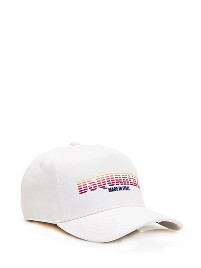 Shop Dsquared2 Baseball Hat In White