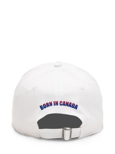 Shop Dsquared2 Baseball Hat In White