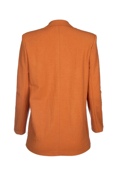 Shop Harris Wharf London Jackets And Vests In Terracotta