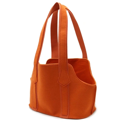 Shop Hermes Hermès Orange Leather Shoulder Bag ()