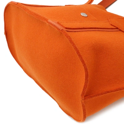 Shop Hermes Hermès Orange Leather Shoulder Bag ()