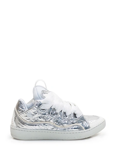 Shop Lanvin Sneaker Curb In Silver