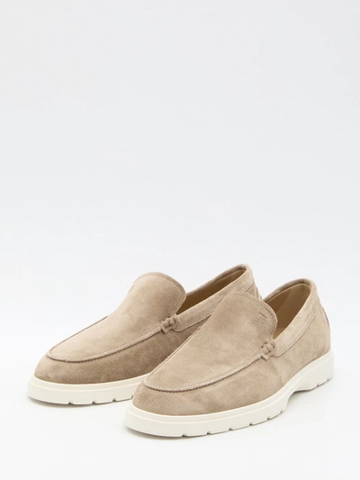 Shop Tod's Slipper Loafers In Ivory