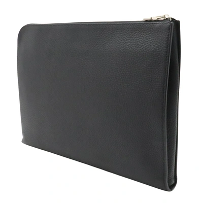 Pre-owned Louis Vuitton Pochette Jour Black Leather Clutch Bag ()