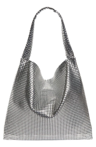 Shop Rabanne Pixel Chain Mesh Tote In P040 Silver
