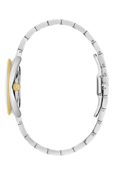 Shop Bulova Duality Diamond Bracelet & Two Leather Straps Watch Set, 34mm In Two-tone
