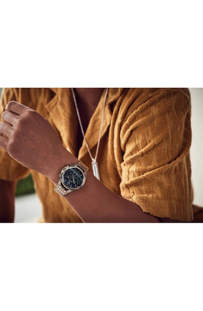 Bulova Men's Chronograph Curv Stainless Steel Bracelet Watch 44mm In Silverone