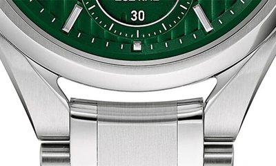 Bulova Men's Chronograph Curv Stainless Steel Bracelet Watch 44mm In Silverone