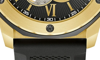 Shop Bulova Marine Star Series A Silicone Strap Watch, 44mm In Goldone