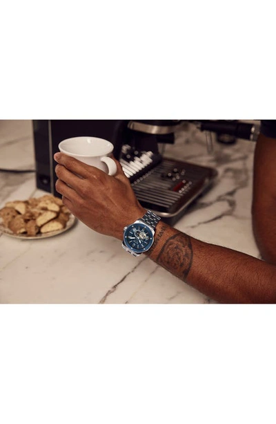 Shop Bulova Marine Star Series A Bracelet Watch, 45mm In Blue/ Silver