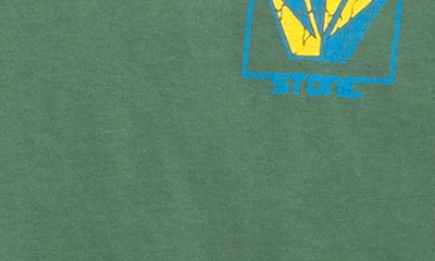 Shop Volcom Kids' Stone Breakage Graphic T-shirt In Fir Green