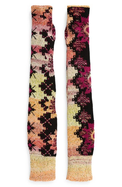 Shop Paolina Russo Wool Knit Arm Warmers In Crayon Box