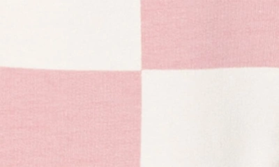 Shop Miles The Label Kids' Checkerboard Organic Cotton Leggings In Pink Light