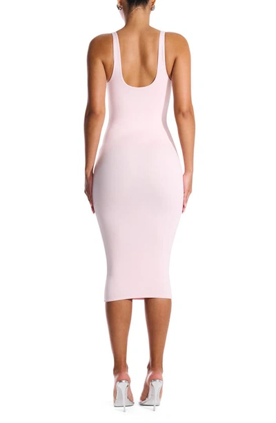 Shop Naked Wardrobe The Nw Hourglass Midi Dress In Pale Pink