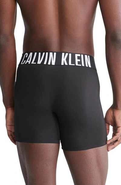 Shop Calvin Klein 3-pack Intense Power Microfiber Boxer Briefs In Black/ Black