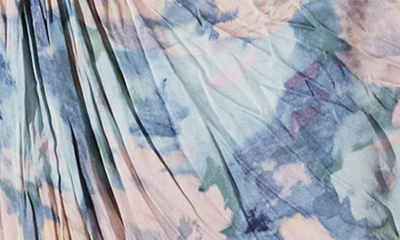 Astr Maeve Floral Midi Sundress In Blue Multi Abstract