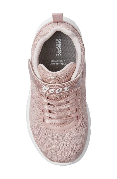 Shop Geox Kids' Aril Woven Sneaker In Med Pink