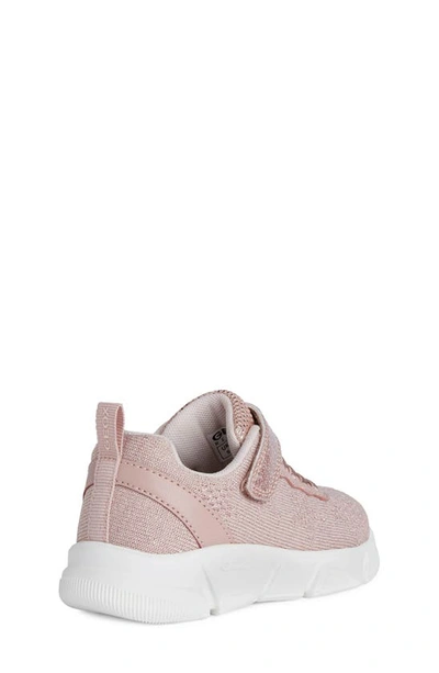 Shop Geox Kids' Aril Woven Sneaker In Med Pink