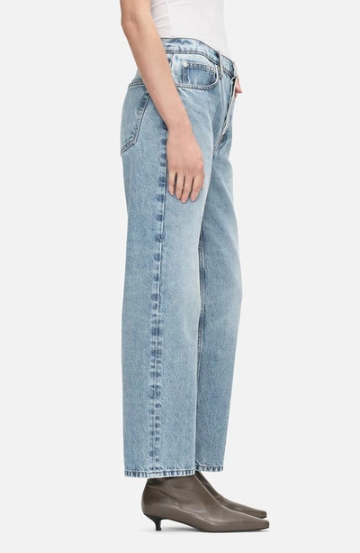 Frame The Vertical High Waist Ankle Relaxed Straight Leg Jeans In Divine