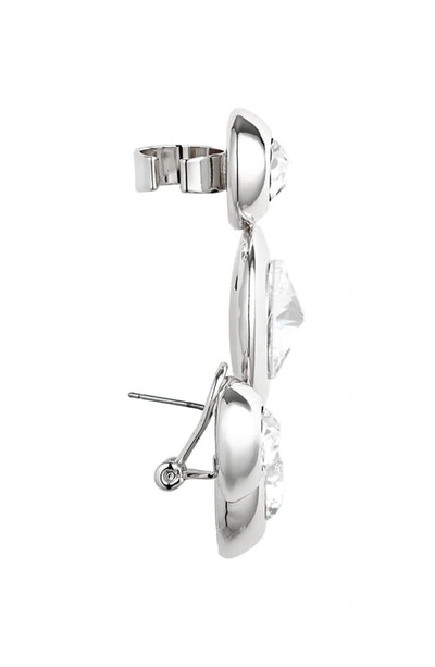 Shop Area Crystal Ear Cuffs In Silver