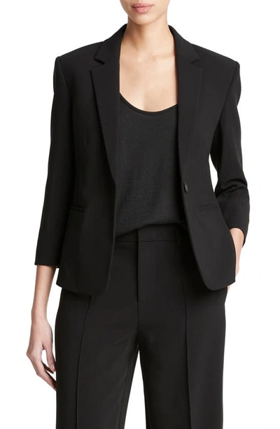 Vince Peak-lapels Single-breasted Blazer In Black
