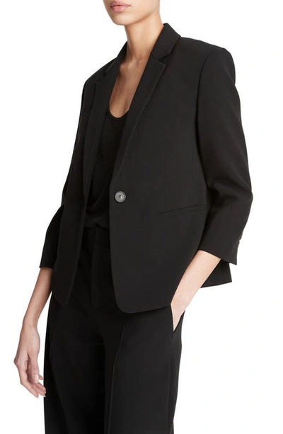 Vince Peak-lapels Single-breasted Blazer In Black