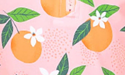 Rufflebutts Orange You The Sweetest Long Sleeve Two-piece Rashguard Swimsuit In Pink