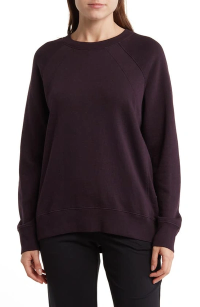 Shop Zella Drew Crewneck Sweatshirt In Purple Montana