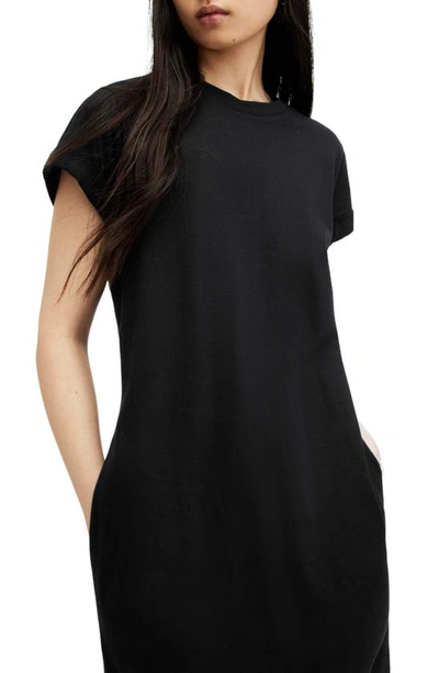 Shop Allsaints Anna T-shirt Maxi Dress In Black